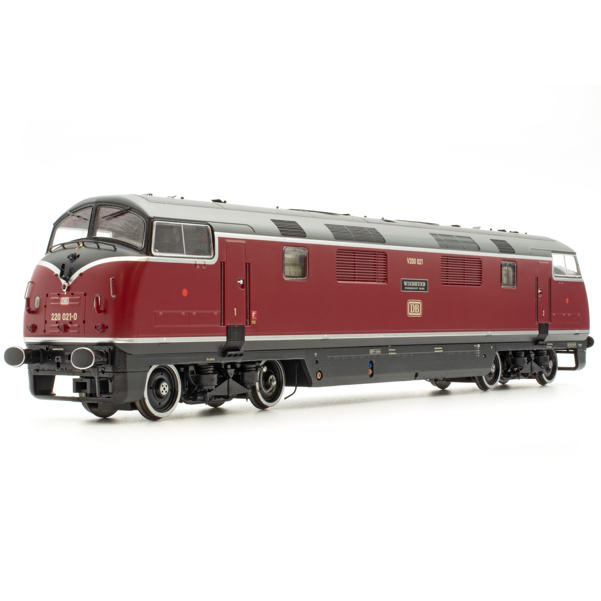Klasse 42 - DB Rød/Grå - V220 021 - OO Skala - DCC Lyd Installeret