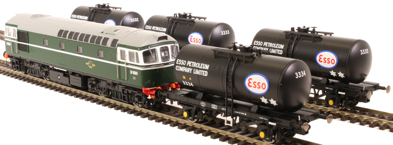 Class 33 - BR Green - D6501 + 4 Esso Tanks - OO Scale - Train Pack