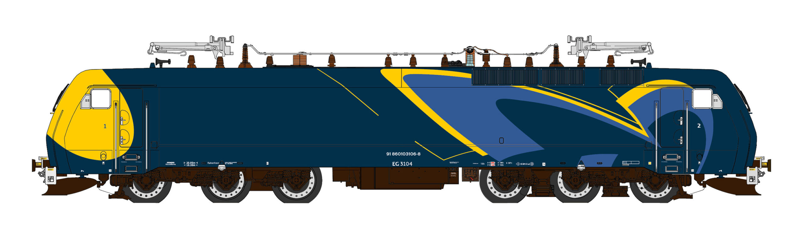 Siemens EG - Railion DK - EG3104 - HO Skala - (AC)