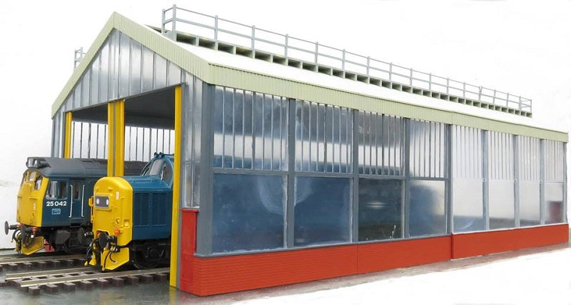 Modern Diesel Depot Extension (4 Bay) Kit - O Scale