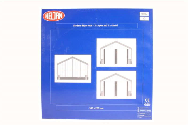 Modern Diesel Depot Ends (2 Open/1 Closed) Kit - O Scale