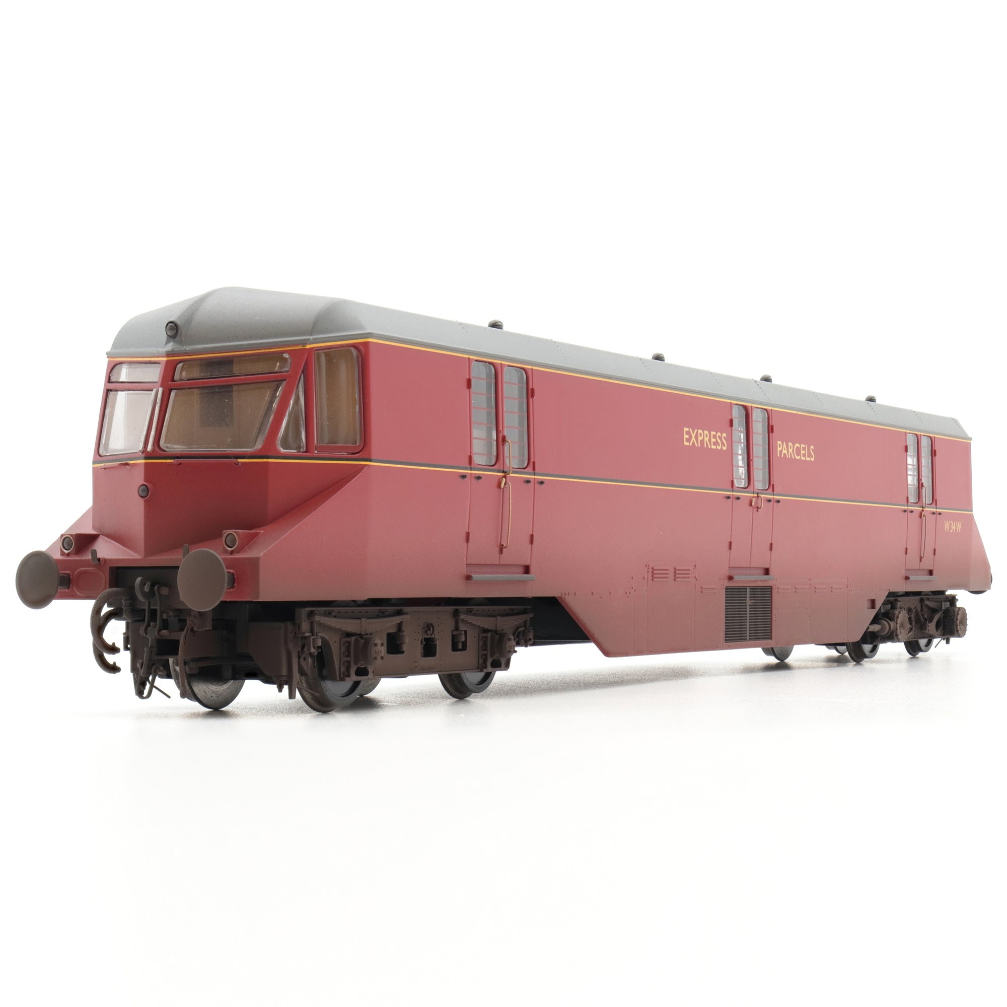GWR AEC Railcar - BR Crimson - 34 - OO Skala - Vejrslidt