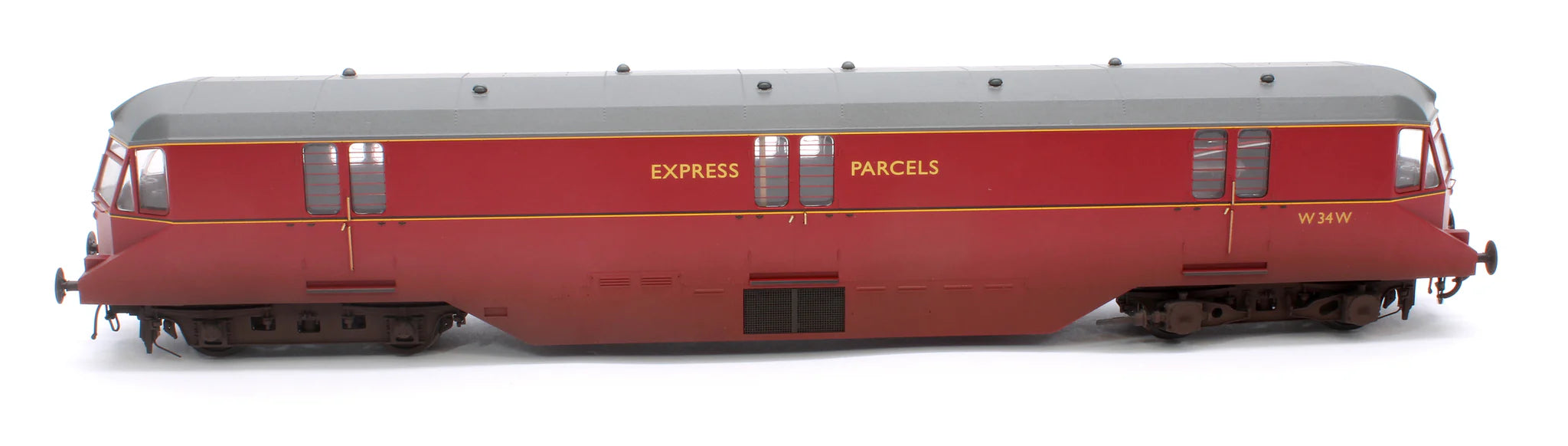 GWR AEC Railcar - BR Crimson - 34 - OO Scale - Weathered