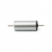 A small cylindrical metal motor part sealed in a clear plastic bag with a white paper label. The label shows the brand HELJAN and part number 19850010.