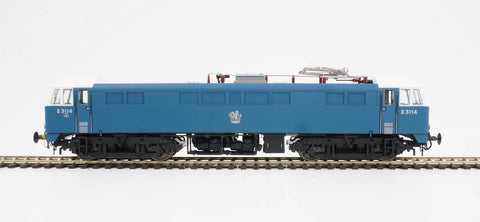 Class 86 BR blue E3114 with small yellow warning panels and blue bufferbeams